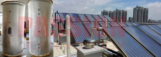 Hệ thống làm nóng nước bằng năng lượng mặt trời công suất lớn cho khu nghỉ dưỡng khách sạn Máy nước nóng năng lượng mặt trời có áp suất Bộ thu tấm phẳng