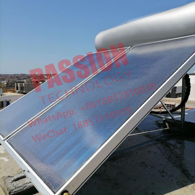 Rooftop Flat Panel Solar Water Heater 2.5m2 Blue Film Flat Plate Solar Collector