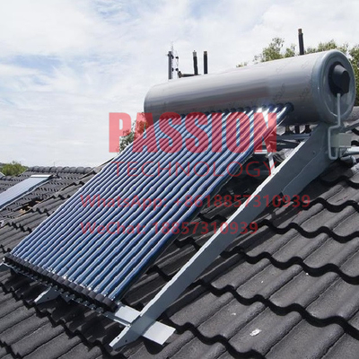 Bể bạc 250L Máy nước nóng năng lượng mặt trời Máy đun nước nóng năng lượng mặt trời trên mái nhà