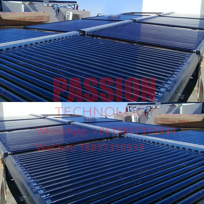 Khách sạn 2000L Máy nước nóng năng lượng mặt trời Ống thép mạ kẽm Chân không Bộ thu nhiệt mặt trời